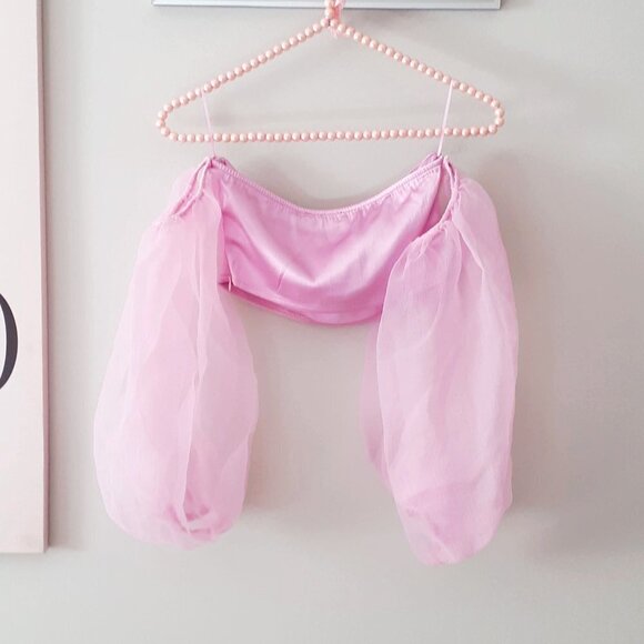 NWOT Zara pink organza crop top, S - Picture 12 of 13